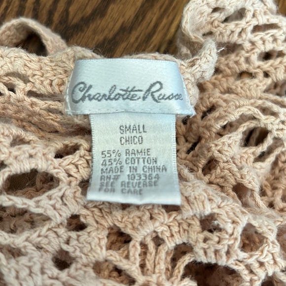 Crochet tank top fro Charlotte Russe. Size small. - Picture 5 of 6